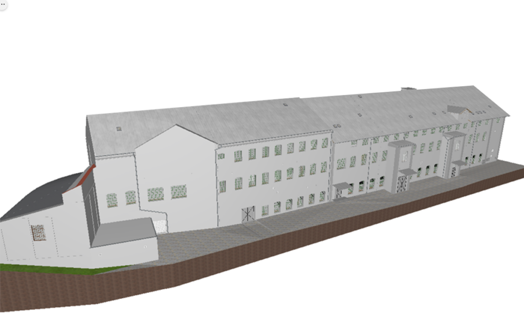 Fotografie k článku: Když standardní geodezie nestačí: 3D model Baťovy továrny v Třebíči